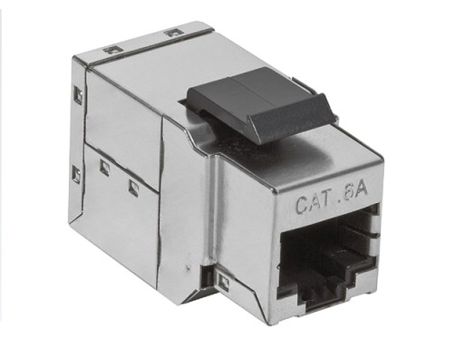 RJ45/8P8C kat.6A STP konektor, tienená zásuvka-zásuvka, typ KEYSTONE