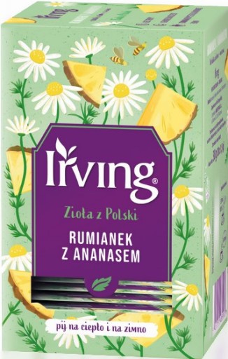 CHAMOMILE with Ananás Polish Herbs Natural Tea 20 IRVING obálok