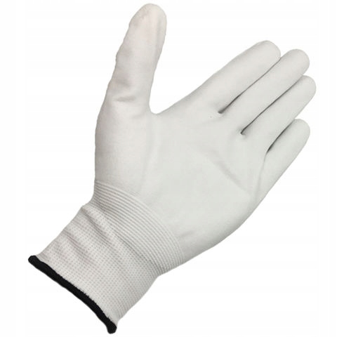 12 PÁR pracovných rukavíc potiahnutých bielym polyuretánom, veľkosť 10-XL