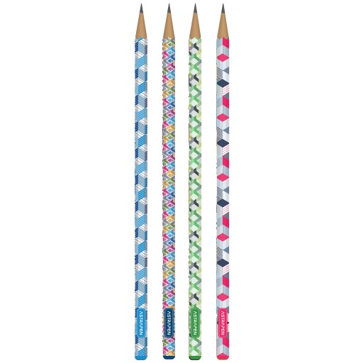 4x TROJUHOLNÍKOVÁ ŠKOLNÁ GRAFITOVÁ ceruzka HB ASTRA