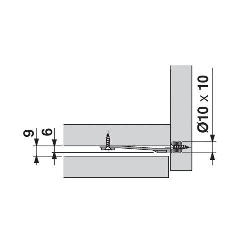 BLUM - Stabilizácia prednej časti T-boxu Z96.10E1