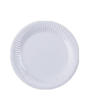 Biele papierové taniere 18cm narodeninové biele
