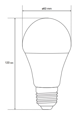 E27 LED žiarovka 13W 6500K studená 1300lm EDO