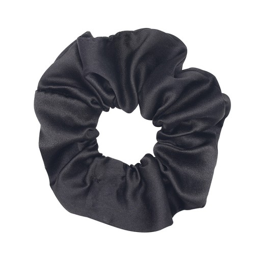 Gumičky do vlasov čierny saténový scrunchie boho matný froté satén
