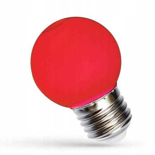 LED dekoračná guľová žiarovka E27 230V červená