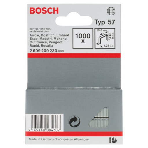 ZOŠÍVAČKY 8 mm TYP 57 BOSCH 1000 ks.