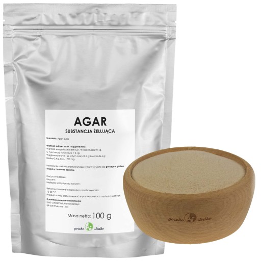 AGAR prírodná želírujúca látka agar-agar 0,1 kg