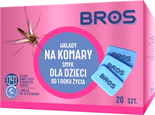 Náboje proti komárom BROS pre deti 20 ks