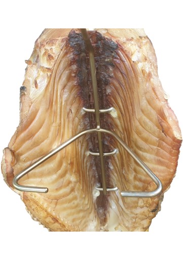 H-326-D háčik na údenie veľkých rýb, 6 čepelí, 24 cm