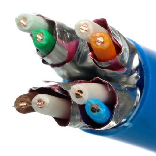 Telegartner Ethernet kábel, drôt kat. 6A U/FTP - 1m