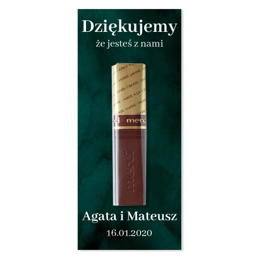 Ďakujeme hosťom MERCI za svadobnú hostinu 18 ks