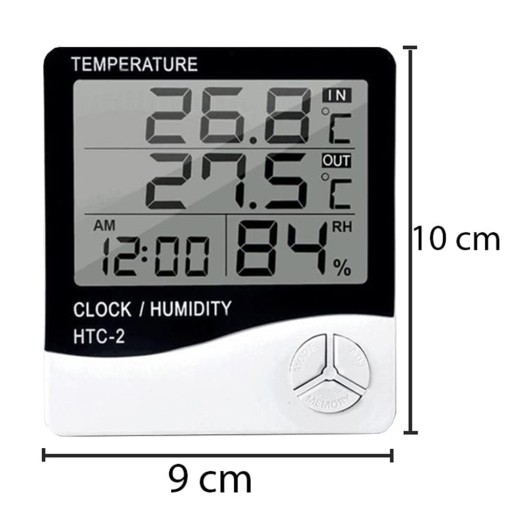 DIGITÁLNY TEPLOMER HYGROMETER METEOSTANICA SO SONDA KALENDÁROM ALARMU