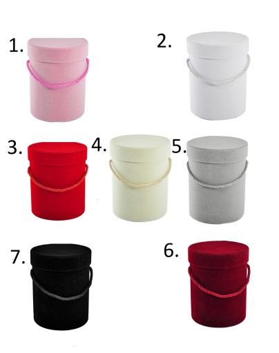 Debnička na kvety 18 cm ZAMATOVÁ debnička na kvety COLORS