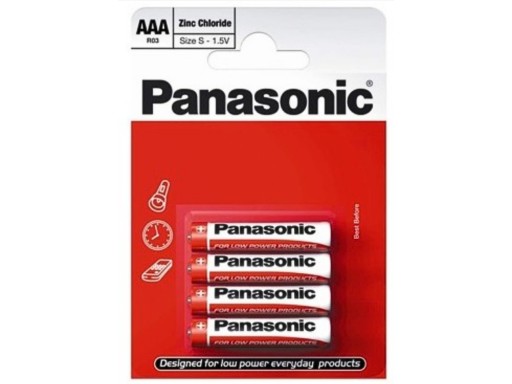 Batéria R3 AAA Panasonic Zinc Carbon sada. 4 ks