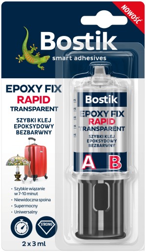 FIX RAPID TRANSPARENT epoxidové lepidlo 2x3ml BOSTIK