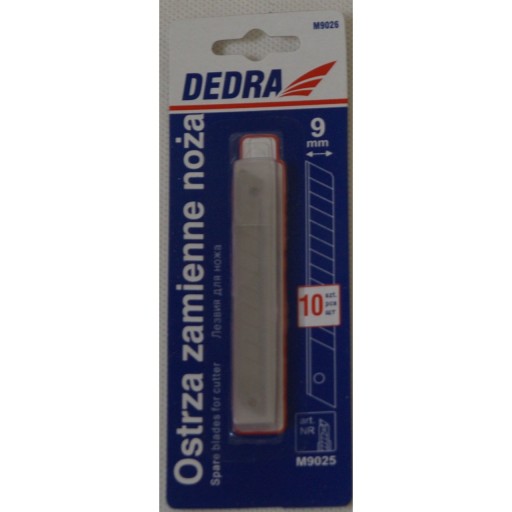 Vymeniteľné zlomené čepele 9mm, 10 ks dedra