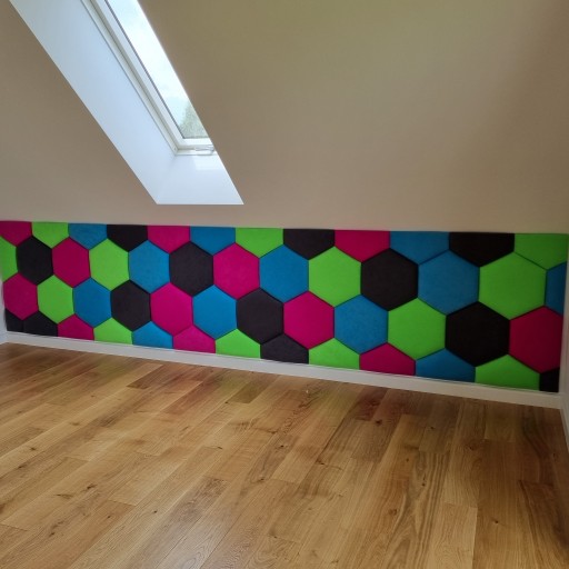 Čalúnené stenové panely 30x26, kvalita Hexagon