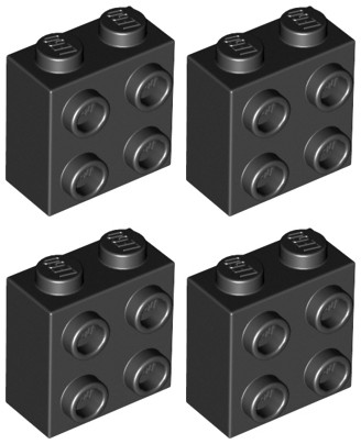 LEGO 22885 TEHLA 1x2x1 čierna NOVINKA (5g) 4 ks.