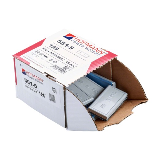 Hmotnosť lepeného vozíka Typ 551 - 125g
