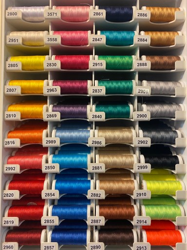 IRIS THREADS 40N 260mb na strojové vyšívanie - FARBY