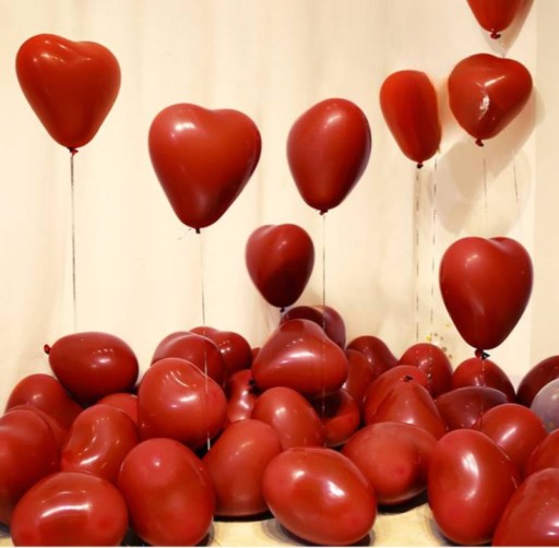 BALÓNY VALENTÍNSKY DARČEK SVADOBNÁ SVADBA ČERVENÉ SRDCE SRDCE VEĽKÉ x20