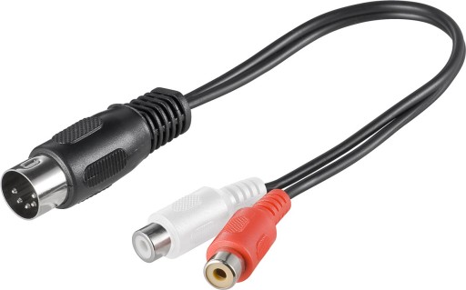 ADAPTÉR AUDIO ADAPTÉR DIN ZÁSTRČKA, CINCH ZÁSUVKA