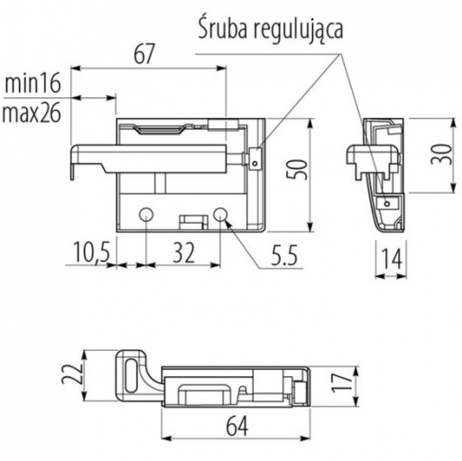 UNIVERZÁLNY NÁBYTOKOVÝ PRÍvesok INTERFIT P+L SET