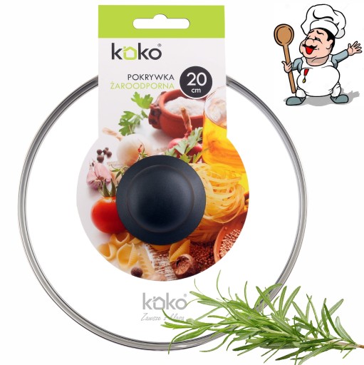 TEPLOTOLNÁ SKLENENÁ POKROK 20 cm POKROK s gombíkom na KOKO HRNIEC