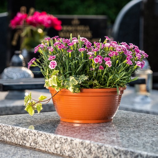 CINTORINOVÝ HROBOK PLASTOVÝ KVETINÁČ CINTORÍN 26cm