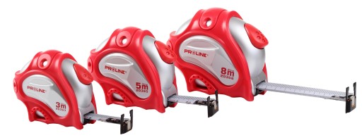 Obojstranné miery rolky, biela, 3-8m 16-25mm Proline 20363