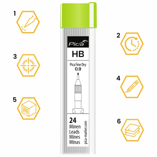 CERUŽKY TVRDÉ ŠTÝLY H GRAPHITE PICA 7030