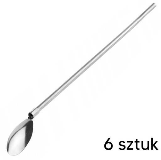 KOVOVÉ SLAMKY, LYŽIČKY, TRUBKY NA KÁVU, NÁPOJE, SÚPRAVA 6 ks DA142