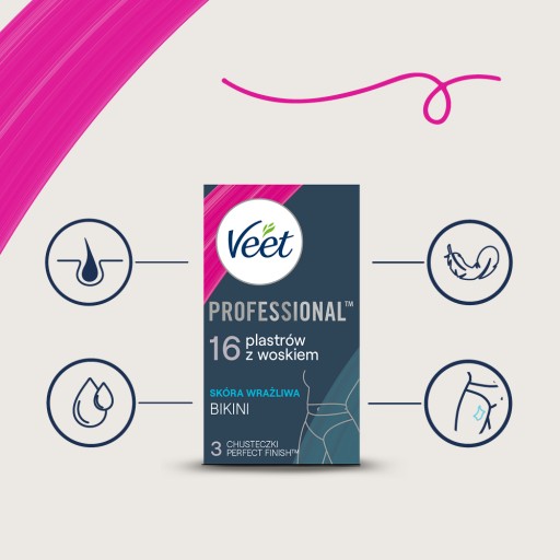 VEET Bikini depilačné voskové pásiky 16 ks