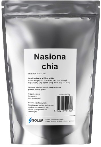 CHIA SEMIENKA Šalvia španielska, prírodná, 500g