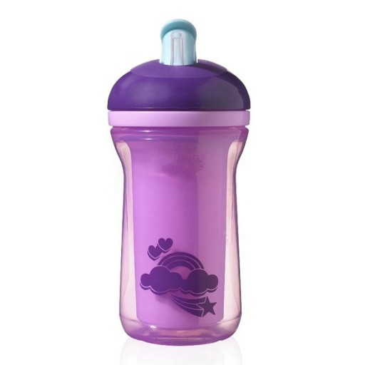Fľaša na vodu Tommee Tippee Pstryczek 12m+ fialová
