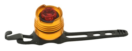 ORANŽOVÁ KOVOVÁ LAMPA NA BICYKEL