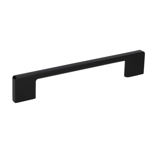 Moderná nábytková úchytka na kuchynské skrinky 128mm, čierny kov + skrutka