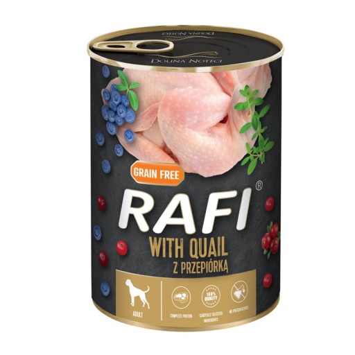Dolina Noteci Rafi s prepelicami a čučoriedkami 400g