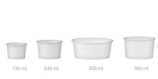 MISKY Papierové misky zmrzlinový dezert 245ml 25 ks