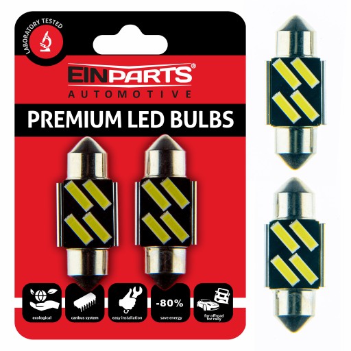 RETROFITNÁ LED ŽIAROVKA C5W 31MM TRUBKOVÁ 6000K STUDENÁ BIELA SV8,5-8 12V KANBUS