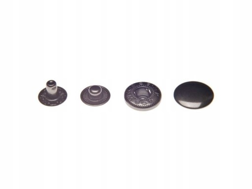 ALFA patentky - kovové patentky 12,5 mm, čierny nikel 50 kusov - kód #633