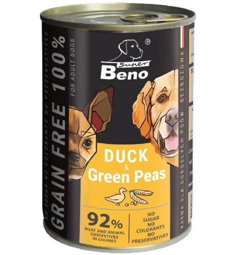 Super Beno krmivo pre psov Kačací hrášok 415g