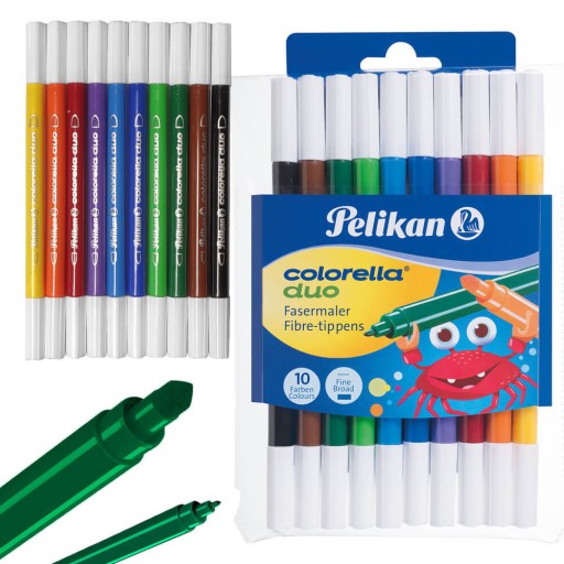 Colorella Duo popisovače 2v1, 10 ks PELIKAN