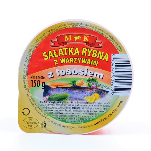 Rybí šalát so zeleninou a lososom MK 0,15 kg