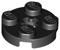 LEGO Okrúhly tanier 2x2 čierny 403226 4032 - 4 kusy