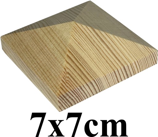baldachýn striešky na 7cm drevenom stĺpiku - pyramída