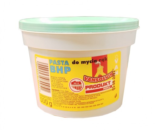 Pasta BOZP na umývanie rúk, mydlo a piesok, 500g VAN