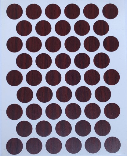Čiapky na nábytok samolepiace 14mm - mahagón (7102) - 50 ks.