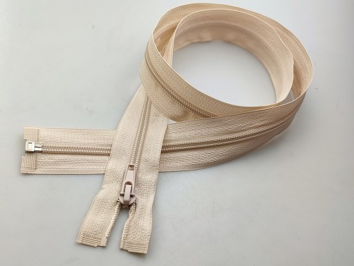 ŠPIRÁLOVÝ zips # 5, obojstranný, 80 cm, svetlo béžový