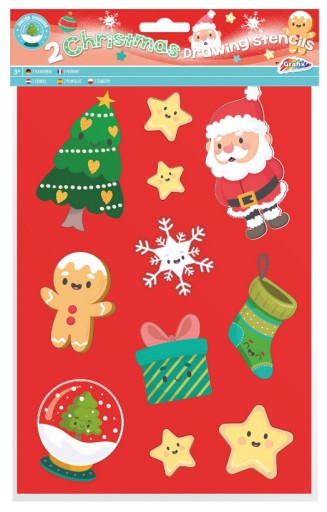 Vianočné šablóny Santa Claus VIANOČNÝ STROMČEK SNEH 2 kusy
